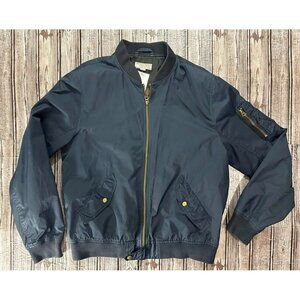 Wallace & Barnes Flight Bomber Jacket sz M color Navy